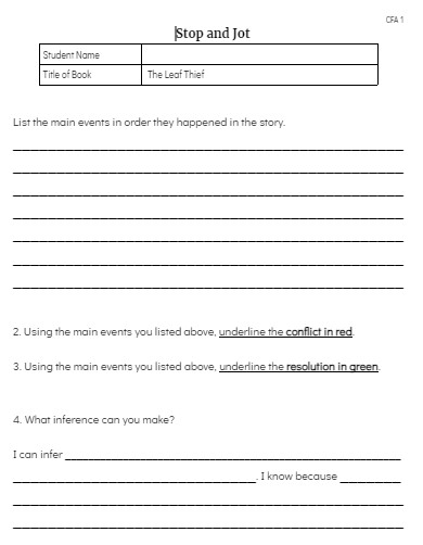 Example of a CFA Students will complete